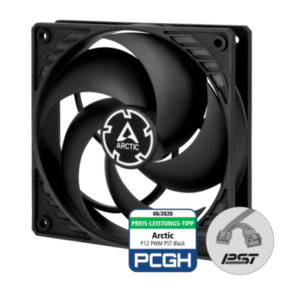 Arctic Fan P12 PWM PST pressure-optimised, 120mm fan with PWM PST