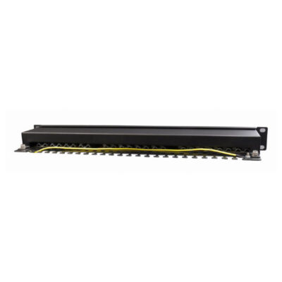 PATCH PANEL 24 PORTA cat.6, shielded, 19” 1U, GEMBIRD, NPP-C624-002, designed for 19” standard, 483x111x45 mm