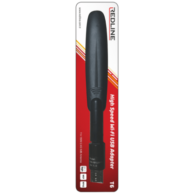 REDLINE Wi-Fi mrežna kartica, USB, 2.4 GHz, 5 dB, 150 Mbps, RTL8188 – T6 WiFi antenna