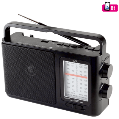 SAL Radio prijemnik + Bluetooth, 4u1, AM-FM-SW1-SW2 band – RPR 7B