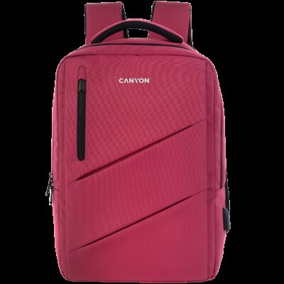 CANYON backpack BPE-5 Urban USB 15.6” Red