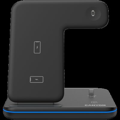 CANYON wireless charger WS-302 15W 3in1 Black