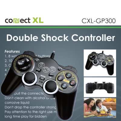 Connect XL Gamepad za PC sa vibracijom, 14 tipki/tastera, Double Shock – CXL-GP300