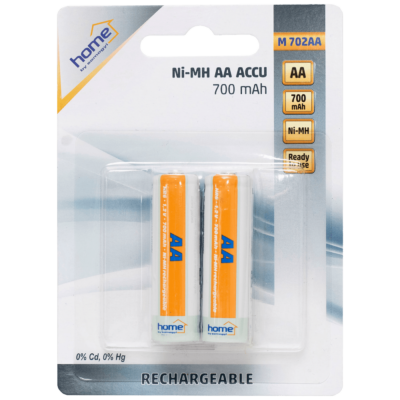 home Baterija punjiva AA, 700mAh, NiMh, blister 2 kom – M 702AA