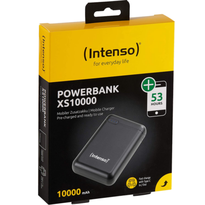 (Intenso) Prijenosni punjač za mobitele i tablete 10000mAh – POWERBANK XS10000 black