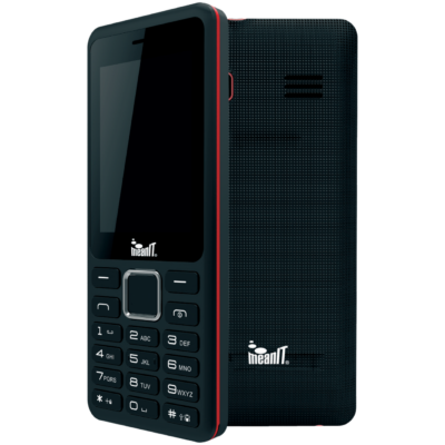 MeanIT Mobilni telefon, 2.4”” zaslon, Dual SIM, BT, FM radio – F25 Black/Red