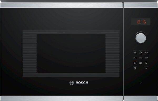 BOSCH ugradbena mikrovalna BFL523MS0 Serie 4|; 800W uz 5 postavki jačine; INOX- Crno staklo; 20l; AutoPilot 7; CN