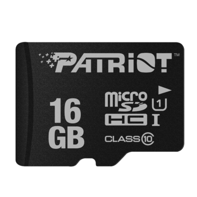 Patriot microSD 16GB;UHS-I, SDXC, U1, C10;up to 80MB/s read