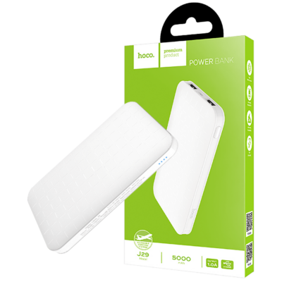 hoco. Punjač prijenosni za mobitele, 5000 mAh, 1 A/1 A – J29 Cool Square Power Bank