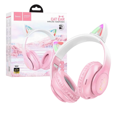 hoco. Slušalice bežične sa mikrofonom, Bluetooth – W42 Cat Ears, Cherry Blossom