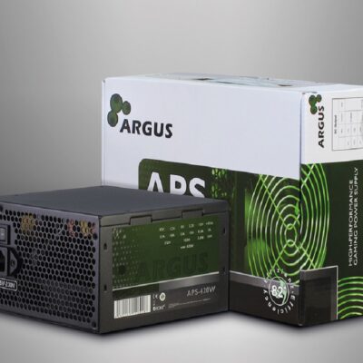 Inter-tech PSU Argus APS-420W12cm fan,  Mainboard 20+4PinPCI-Express 6+2Pin, 3x SATA, 1x Floppy