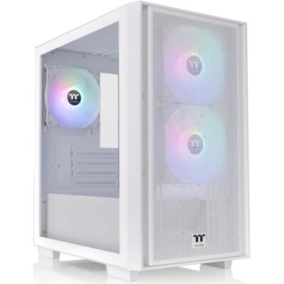 Thermaltake Versa H16 TG ARGB Micro Tower Case, mATX, Snow,TG panel, 3x 120mm ARGB fans