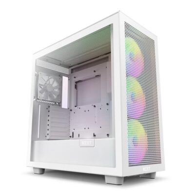 NZXT CASE H7 Flow White RGBMini-ITX, Micro-ATX, ATX3x F140 RGB fans, 1x F120Q fan