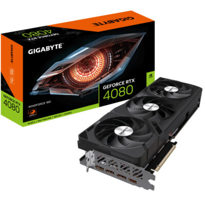 Gigabyte VGA RTX 4080 WFWindforce 16G, GDDR6X, 256bit,3x DP, 1xHDMI