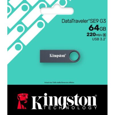 Kingston FD 64GB USB 3.0Eco-pack, R:220Mb/s; W:100Mb/s3.1 / 3.2 Gen. 1