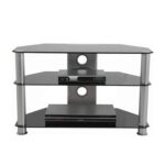 Stalak za TV GNC AVS040-1200, staklo black/silver 1200x400x500mm