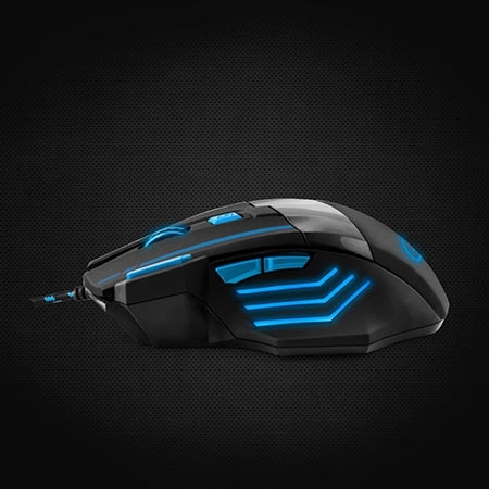 Miš ESPERANZA GAMING WOLF 7D MX201, blue, 2400dpi, double-click, ergonomic, EGM201B