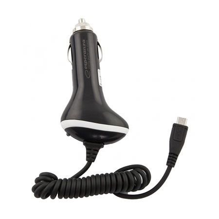 Auto Punjač ESPERANZA, micro USB, In 12/24V, Out 5V 1A, EZ109