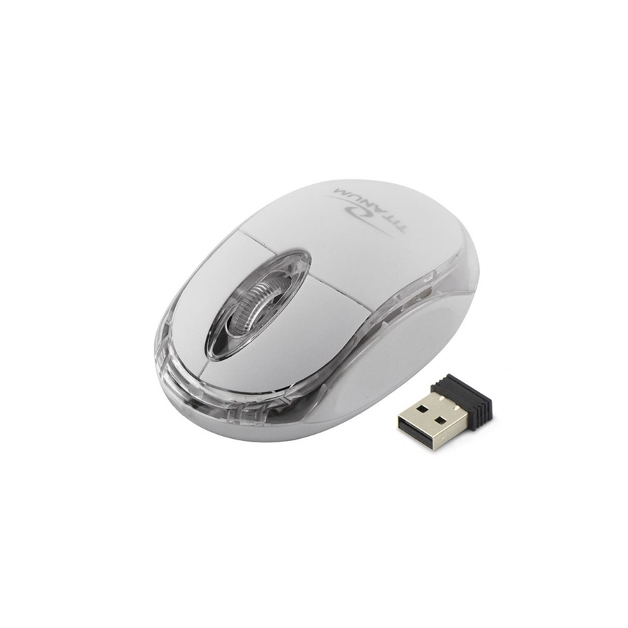 Miš wireless TITANUM 3D CONDOR, optical, white, 1000 dpi, TM120W