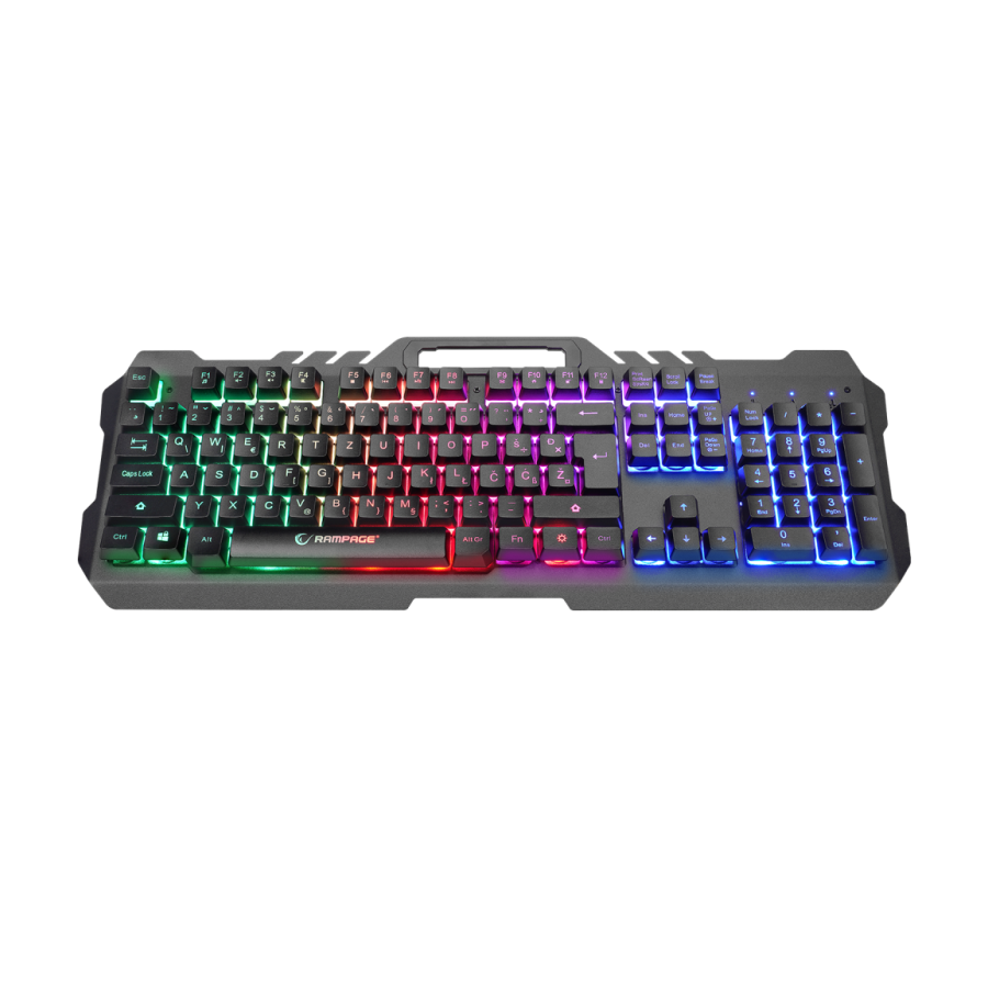 Tastatura gaming RAMPAGE KB-R57 X-JAMMER Rainbow sa pozadinskim osvetljenjem USB BiH LC Layout, 37444