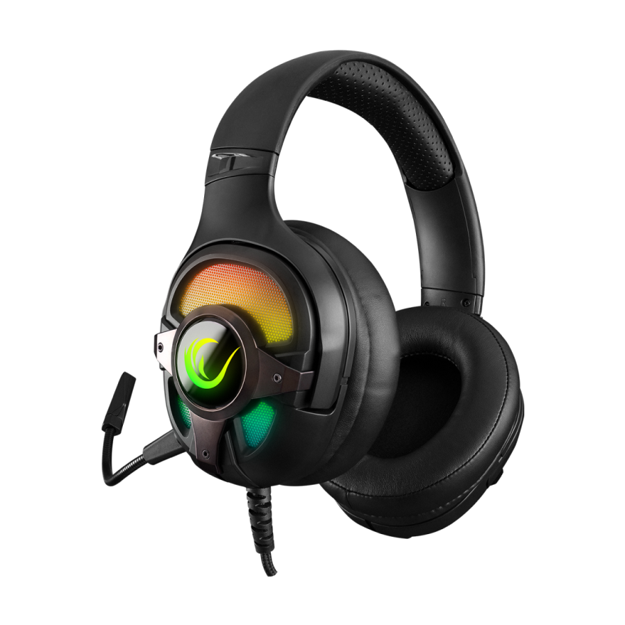 Slušalice sa mikrofonom gaming RAMPAGE RM-K77 VIPERA, black, PC/PS4, USB, 7.1, RGB LED