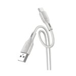 USB kabal BOROFONE BX99 3,0 A, Method silicone charging data cable 1m, USB to type-c gray