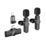 Dva mikrofona wireless iPhone/lightning Type-C BOROFONE BFK12 Trophy lavalier digital black