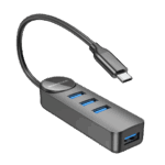 USB HUB Type-C BOROFONE DH5 Erudite 4 port black, USB3.0