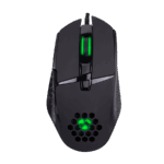 Miš gaming Everest RAGE-X1 Usb Black Led Illuminated 6400dpi 8 Buttons Programable Gaming Mouse with top holes design, Sunplus 192