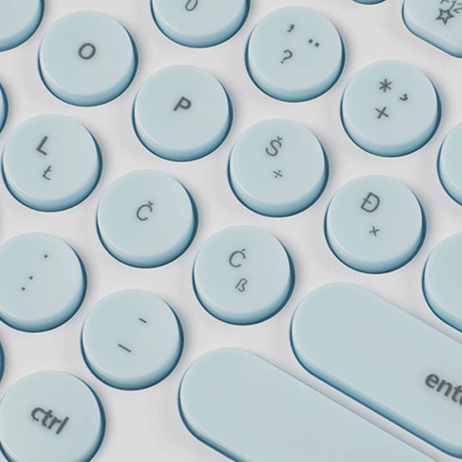 Tastatura + miš Everest KM-01K Turquoise, USB, BiH layout
