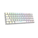 Tastatura gaming RAMPAGE KB-RX63 B-ATOM White Bluetooth RGB Backlight RED SWITCH US Layout 63 Mini, 39912