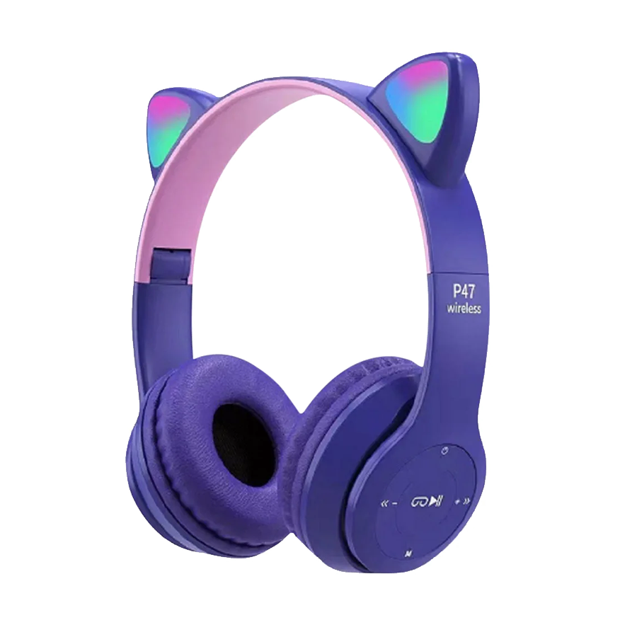 Slušalice za djecu bluetooth cat P47M purple