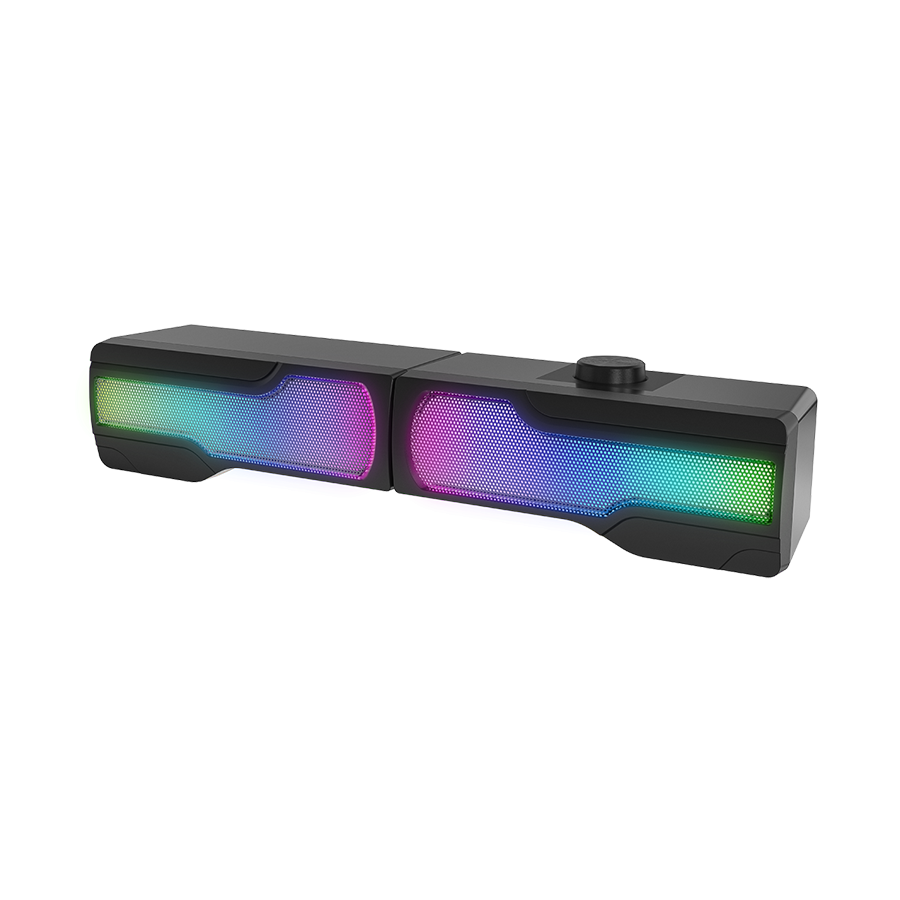 Zvučnici 2.0 gaming RAMPAGE Arty X13 Bluetooth 3W*2 Multimedia Usb 5V 45dB Gaming Player Speaker with RGB Light, 38929 - Image 2
