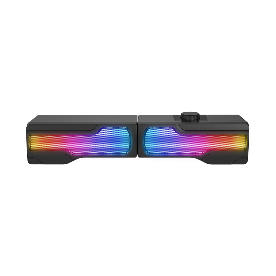 Zvučnici 2.0 gaming RAMPAGE Arty X13 Bluetooth 3W*2 Multimedia Usb 5V 45dB Gaming Player Speaker with RGB Light, 38929 - Image 3