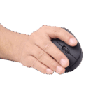 Miš GEMBIRD MUSW-ERGO-01, 6-button wireless optical mouse, black, 800-1200-1600 DPI, MUSW-ERGO-01