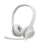 Slušalice sa mikrofonom, Logitech H390, USB, Noise-canceling Rotating microphone, Off-White, 981-001286