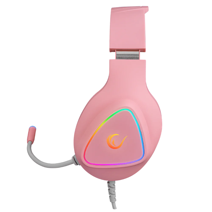 Slušalice sa mikrofonom gaming RAMPAGE M7 MONCHER pink, RGB LED, USB 7.1