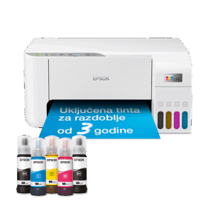 Printer Epson MFP EcoTank ITS L3276 print/scan/copy 33str/min BW. 15str/min color. rezolucija printanja 5.760 x 1.440 dpi. USB+WiFi. Boja bijela