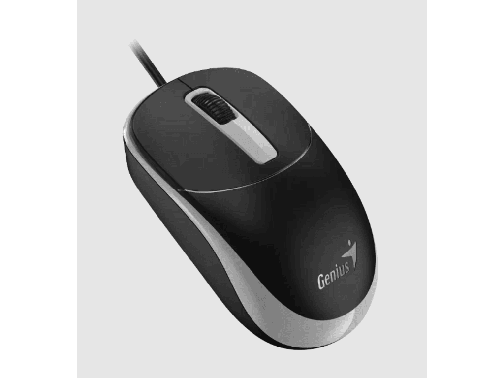 Genius miš DX-123, USB,optički, 1200 dpi, 3 tipke, crno-sivi