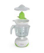 TESLA Citruseta CJ100WG; Snaga 40 W; Kapacitet posude 700ml; Dvosmjerno okretanje; Dvije veličine konusa za cijeđenje; Zaštitni poklopac; Jednostavno rukovanje i čišćenje