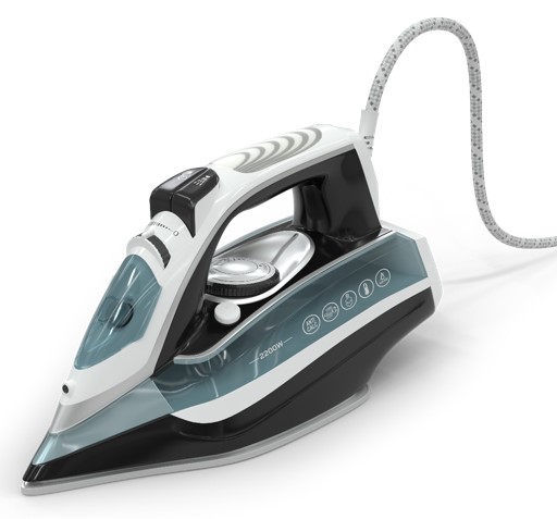 TESLA Pegla IR302BL; 2400W; Keramička potplata; 380 ml; Udar pare: 135g/min;Funkcija: suha/ raspršivanje/ para/ varijabilna kontrola pare/ okomita para/snažan prasak pare/ samočišćenje; Indikatorsko svjetlo; Kabl 1