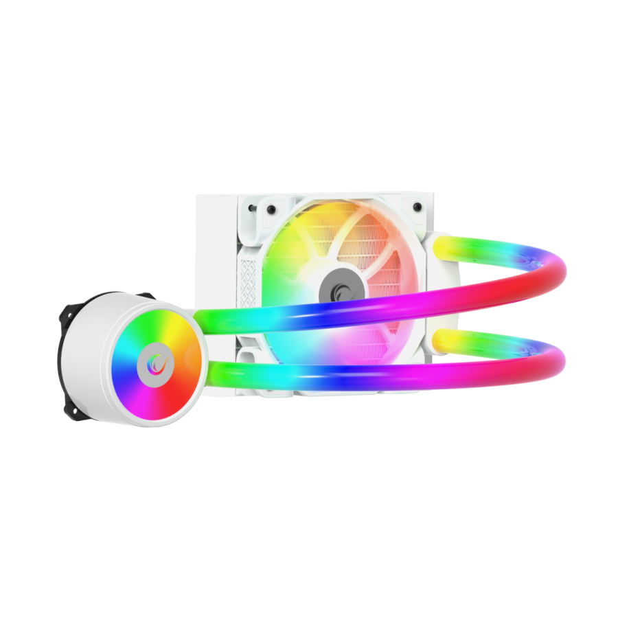 CPU hladnjak AIO Liquid RAMPAGE ICEBLADE C4 white, 72CFM, 2000RPM, ARGB, AM5/LGA1700 120mm