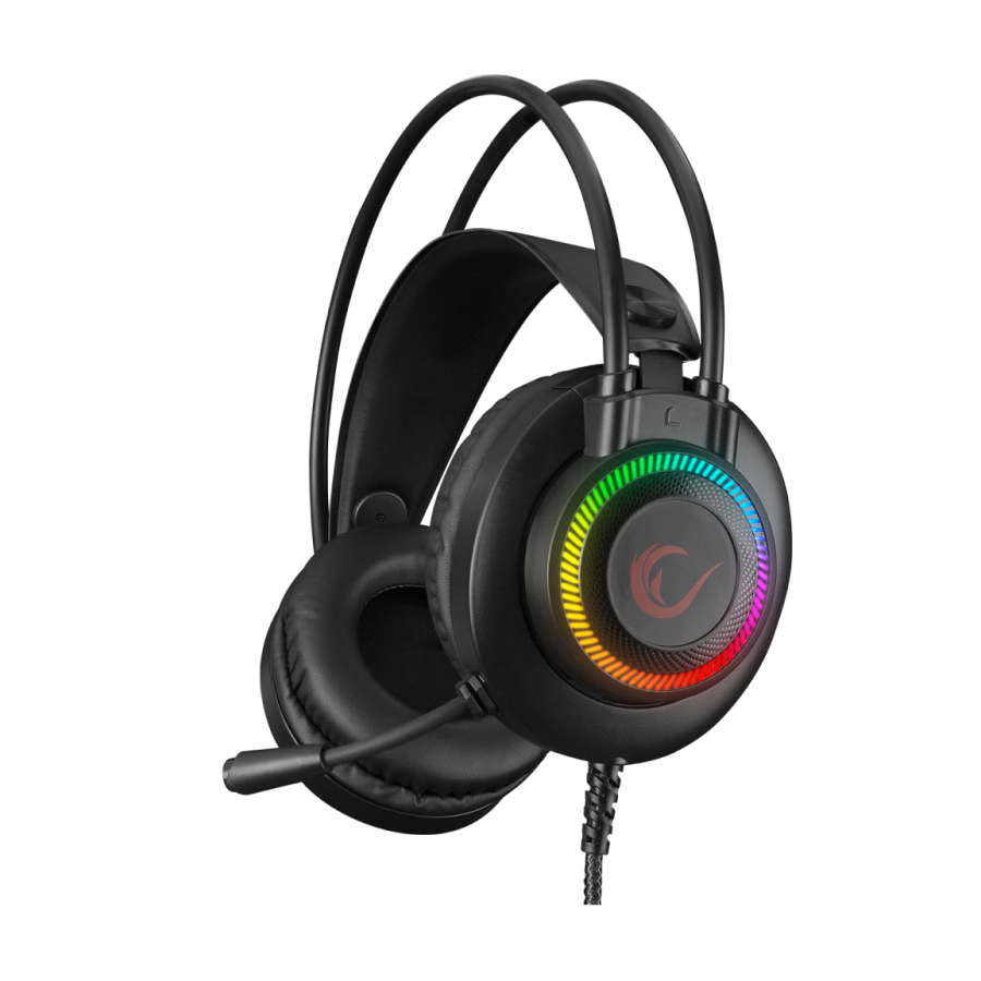 Slušalice sa mikrofonom gaming RAMPAGE RM-K27 X-JAMMER Rainbow RGB LED USB 3.5M PC – PS4-PS5-XBOX, 34516