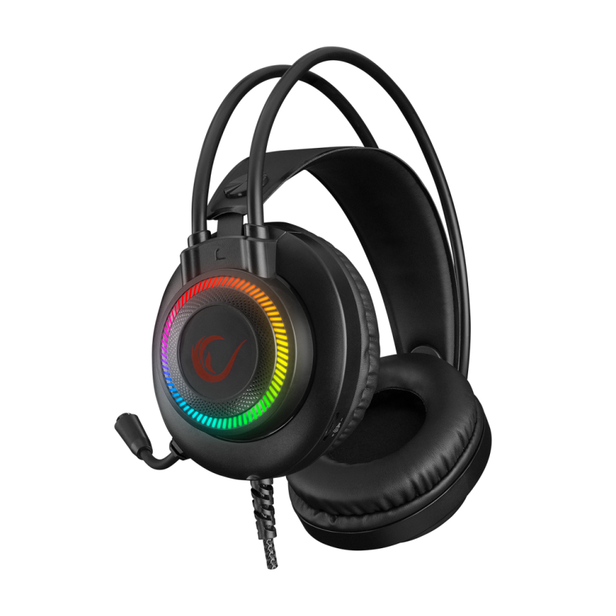Slušalice sa mikrofonom gaming RAMPAGE RM-K27 X-JAMMER Rainbow RGB LED USB 3.5M PC – PS4-PS5-XBOX, 34516