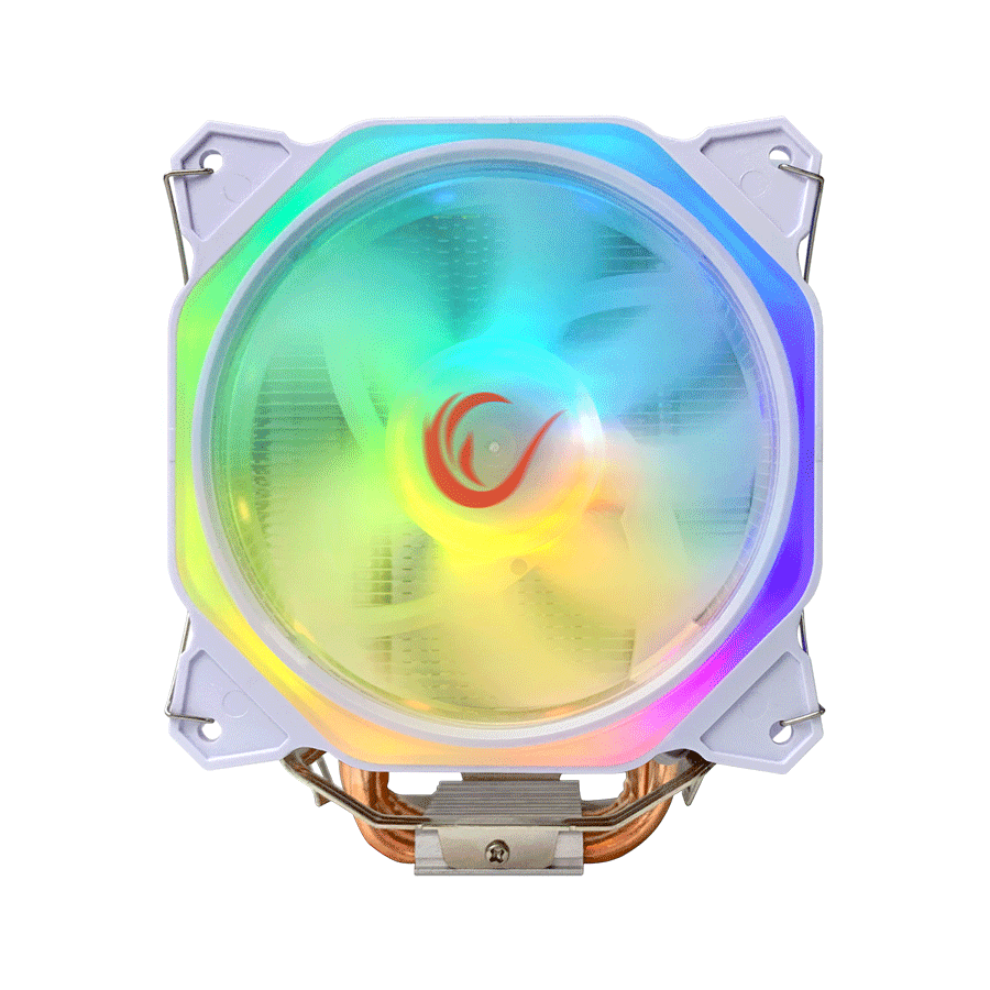 CPU hladnjak RAMPAGE OCTAGON C50 White 57CFM 1800RPM 12cm ARGB AM5/LGA1700 Compatible Air Cooled CPU Fan