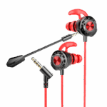 Slušalice sa mikrofonom gaming RAMPAGE RM-K36 PROUD 3.5mm Gaming Red In-Ear Headphone, dual Mic, Detachable long mic, 35238