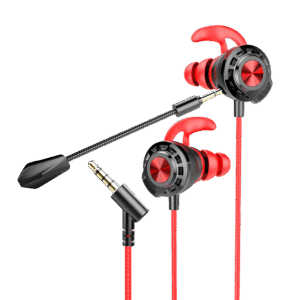 Slušalice sa mikrofonom gaming RAMPAGE RM-K36 PROUD 3.5mm Gaming Red In-Ear Headphone, dual Mic, Detachable long mic, 35238