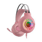 Slušalice sa mikrofonom gaming  RAMPAGE RM-K44 ZENGIBAR Pink 7.1 Surround RGB Light Effect, 36019