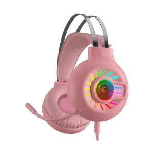 Slušalice sa mikrofonom gaming  RAMPAGE RM-K44 ZENGIBAR Pink 7.1 Surround RGB Light Effect, 36019