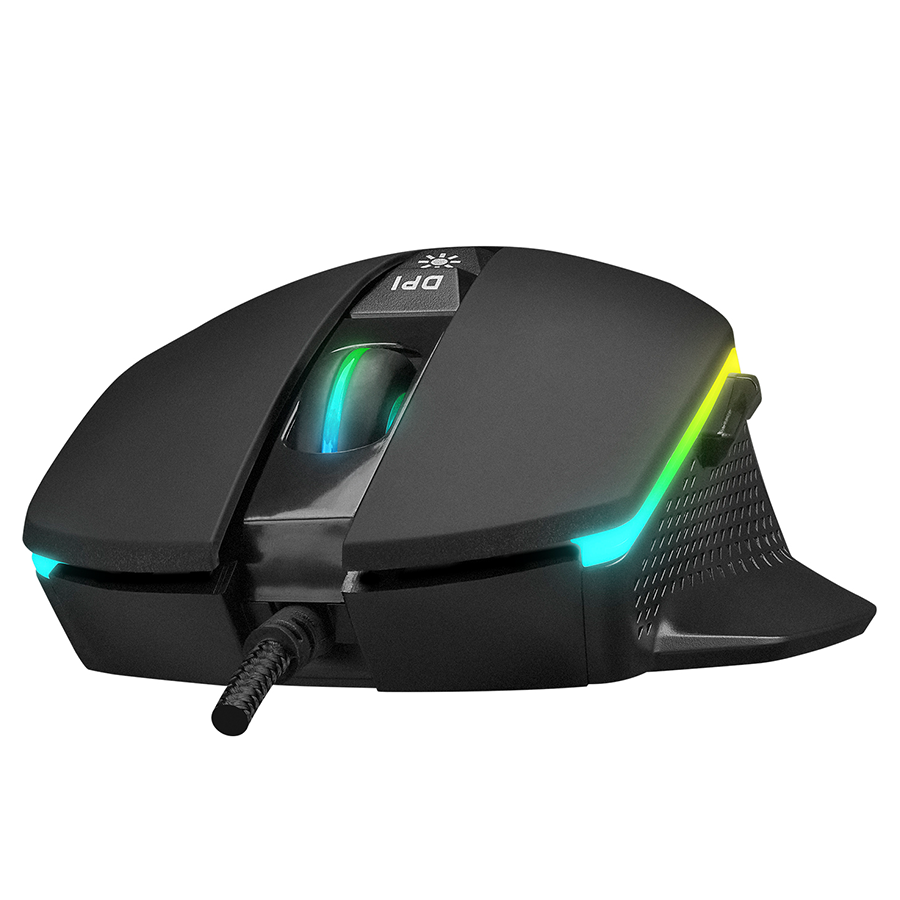 Miš gaming Everest Everest RAGE-X2 Usb Black 800/1600/3200/4800/6400 DPI,, 7D, Sunplus 199 Gaming Mouse, 35122